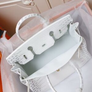 Alternative view of Black/White Birkin Bag