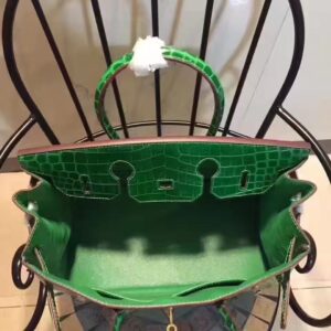 Alternative view of Green Birkin Bag