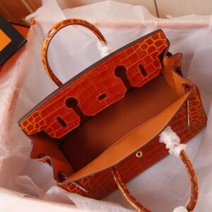 Alternative view of Orange Birkin bag